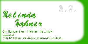 melinda hahner business card